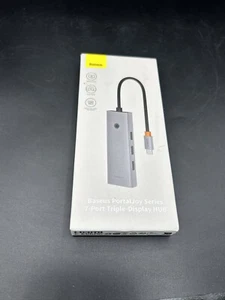 Baseus Portaljoy Serie 7 Porte Triplo Display HUB SPEDIZIONE GRATUITA - Foto 1 di 3
