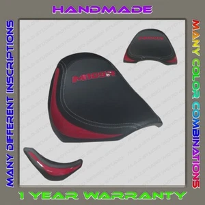 CUSTOM Front Seat Cover Suzuki BOULEWARD M109R (INTRUDER M1800R) Black+Red-g+wt - Bild 1 von 8