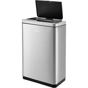 Global Industrial Rectangular Motion Sensor Trash Can 12 Gallon Brushed - Picture 1 of 8