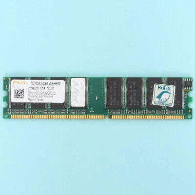 1GB DDR RAM 400Mhz PNY DDR400 PC3200 DDR1 Desktop 184Pin RAM Memory  - Image 1 of 2