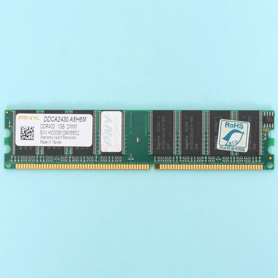1GB DDR RAM 400Mhz PNY DDR400 PC3200 DDR1 Desktop 184Pin RAM Memory  - Image 1 of 2