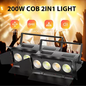 2*250W COB LED Par Light Doors DMX Audience Blinder Light Warm Cool White - Picture 1 of 9