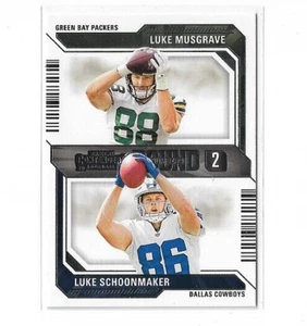 2023 Panini Contenders Football Round Numbers Luke Musgrave / Luke Schoonmaker - Picture 1 of 2