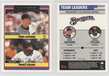 2017 Topps Rediscover Buybacks Team Leaders Silver Chris Capuano Prince Fielder