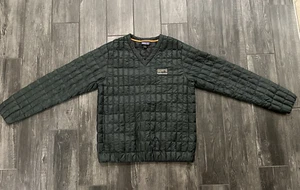 Patagonia Women's M Recycled Down V-Neck Pullover Green 40th Anniversary RARE - Picture 1 of 10