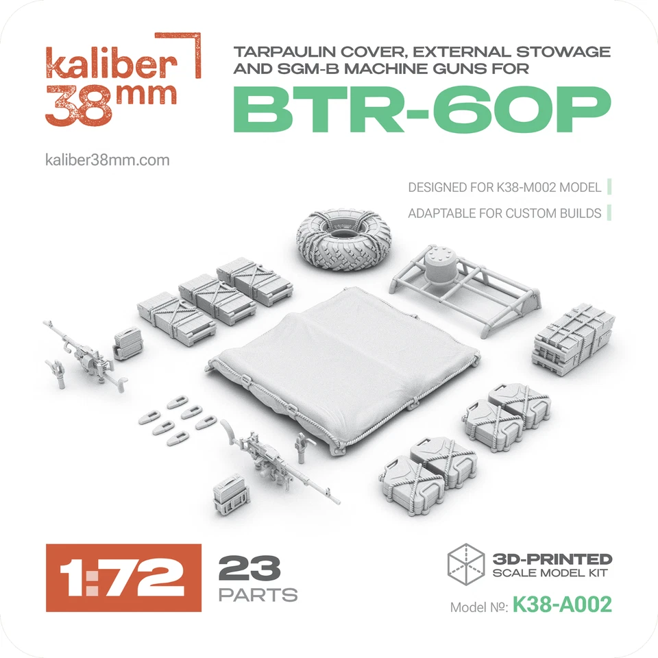 1:72 — Estiba externa y ametralladoras SGM-B para BTR-60P | K38-A002 Foto 1 de 1