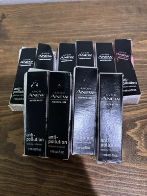 10 Avon Anew Neutralize Anti Pollution Serum 0.23 Fl. Oz. Travel Size Tube - New - Image 1 of 4