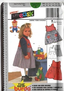 Burda 3431-Sewing Pattern-Children's Jumper, Dress - Sizes 18m - 6T- New Uncut - Picture 1 of 2