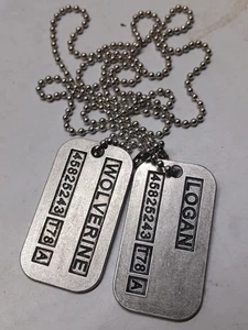 X-Men Double-sided WOLVERINE/LOGAN Dog Tag - Picture 1 of 4