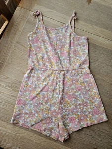 Girls Summer Floral Playsuit Age 10 Years. Very Good Condition - Picture 1 of 4