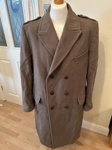 Vintage Varteks Men’s Double Breasted Overcoat 46R Brown Pure New Wool - Picture 1 of 9