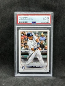 2022 TOPPS #194 MIGUEL CABRERA PSA 10 HOF DETROIT TIGERS - Picture 1 of 2