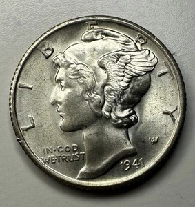 1941 S Mercury Dime T17 - Picture 1 of 2