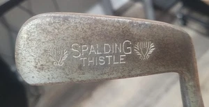 Antique Vintage 1920's Spalding Thistle Hickory Wood Shaft Golf Club Putter - Picture 1 of 4