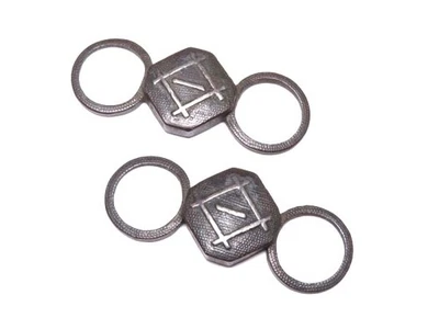 Espada antigua Japón era Edo Meiji familia clanes Menuki Shakudo sin caja  Foto 1 de 4