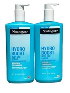 Neutrogena Hydro Boost Body Gel Cream Fragrance Free Hyaluronic Acid, 16oz 2 PK - Picture 1 of 14
