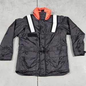 Mustang Survival MC1532 Shipboard Parka XLarge Navy Black/Orange Used - Picture 1 of 14