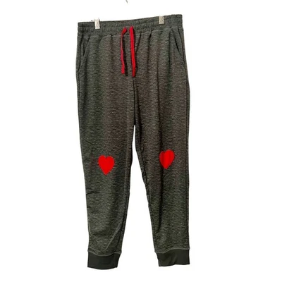 Pantalones de chándal para mujer Lularoe Jax XL gris rojo parche corazón nuevos con etiquetas Foto 1 de 4