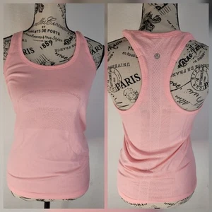 Lululemon Tank Top Womens 4 Run Swiftly Tech Racerback Pink Orange Coral - Picture 1 of 7
