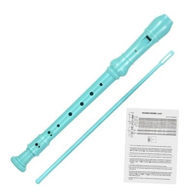 Instrumento Grabador Soprano para Niños Principiantes Estudiantes - Dedos Alemán Azul Foto 1 de 4