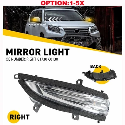 Espejo retrovisor delantero derecho luz intermitente lámpara para Lexus LX570 2010-2023 GX460 Foto 1 de 4