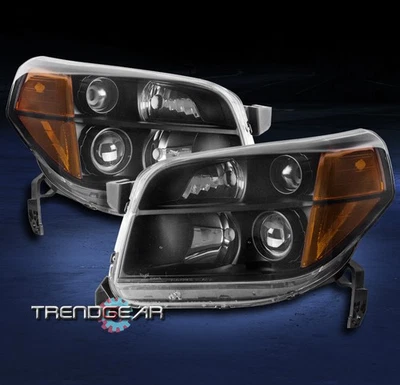 FOR 06-08 HONDA PILOT REPLACEMENT PROJECTOR HEADLIGHT LAMP BLACK/AMBER REFLECTOR - Bild 1 von 4