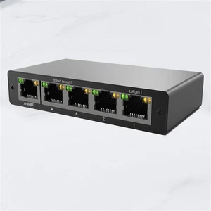 Conmutador de red Gigabit Ethernet de 4 puertos 10/100/1000 Mbps compatible con PC portátil - Imagen 1 de 8