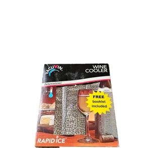 Ice Wine Drink Cooler, VACU VIN Rapid Wine Chiller Silver Crackle, 5 min Chill - Picture 1 of 2