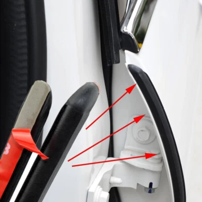 2pcs Car Door Rubber Seal Strip Filler Weatherstrip B Pillar Protector Strips - Image 1 of 4