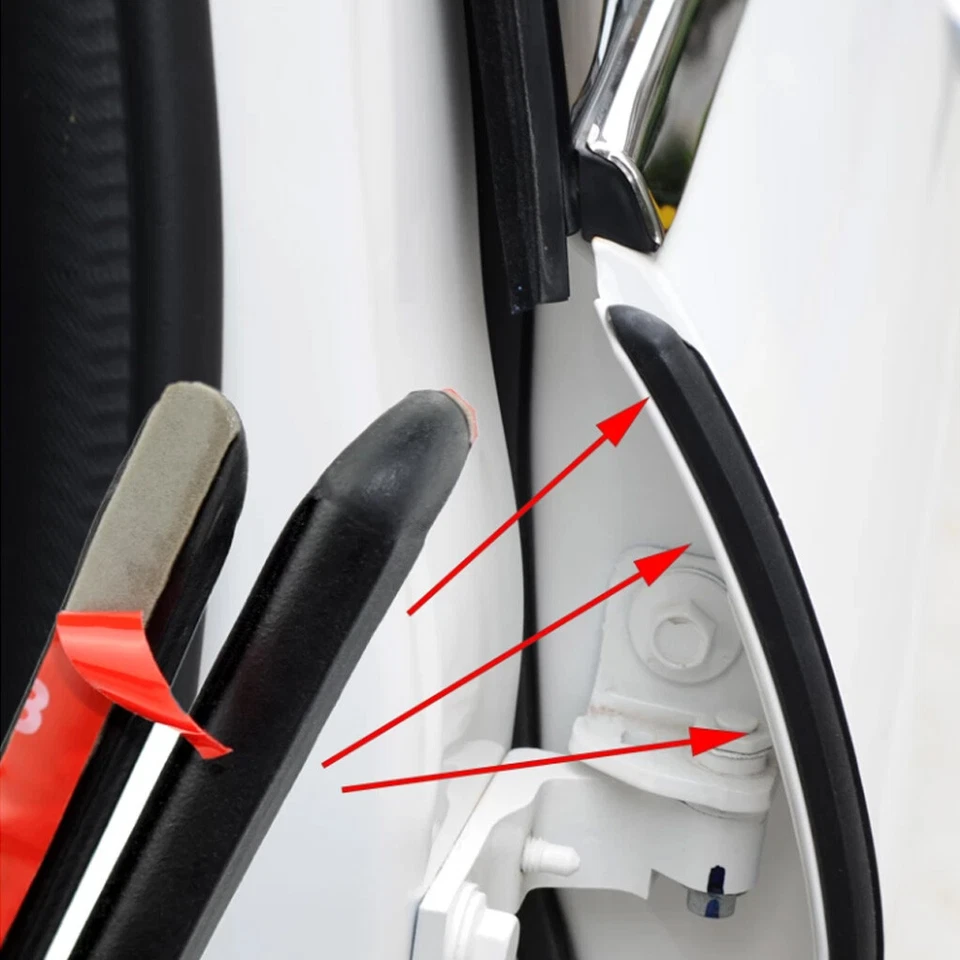 2pcs Car Door Rubber Seal Strip Filler Weatherstrip B Pillar Protector Strips Foto 1 de 4