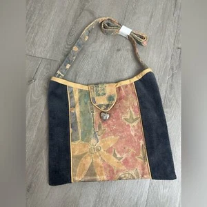 Dark blue muted color- handmade crossbody bag- beaded tassel- unique thin strap - Picture 1 of 7
