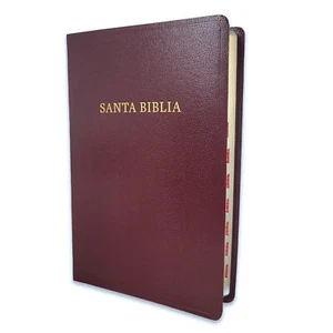 Biblia Letra Gigante RV1960 imit piel vino con indice - Picture 1 of 5