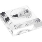 Plymor Clear Acrylic Square Base w/ Indented Circle, 2"W x 2"D x 0.75"H (2 Pack)