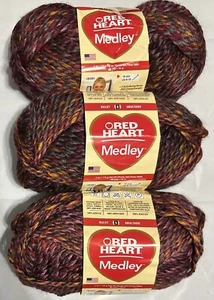Menge 3 RED HEART MEDLEY in VOLCANO Super Bulky 4oz 86yds - Bild 1 von 4
