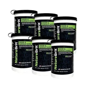 NatureGrit Hand & Surface Wipes: Mechanic Hand Cleaning & Degreaser Wipes, Gr... - Picture 1 of 9