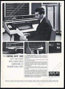CDC Control Data 3400 1964 foto de computadora anuncio impreso vintage - Imagen 1 de 7