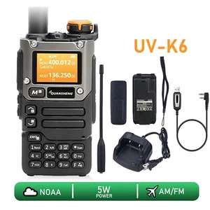 Quansheng UV-K6 Walkie Talkie 5W FM NOAA Weather 2 Way Radio + Programming Cable - Picture 1 of 10