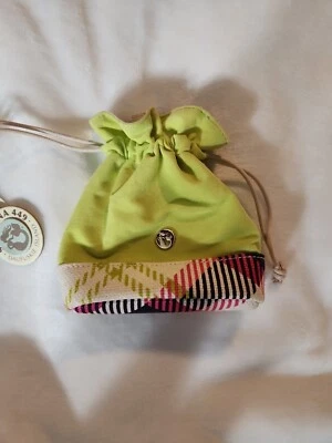 New Spartina 449 Daufuskie Island Everett Plaid Keepsake Linen Leather Clutch  - Image 1 of 4