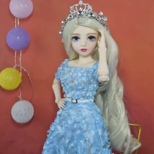 1/3 BJD Puppe 24 Zoll Prinzessin weibliche Puppe mit lockigen Perücken Kleidung Schuhe komplettes Set - Bild 1 von 24
