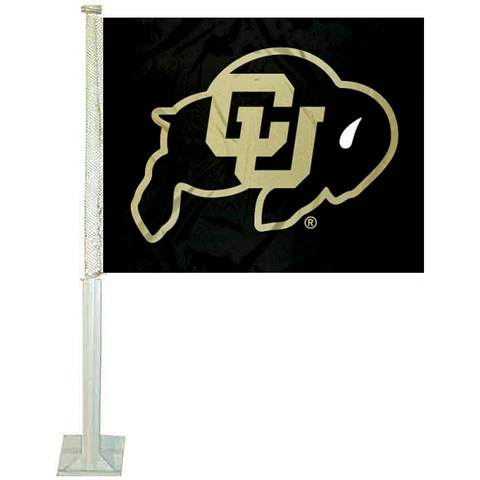 Colorado Buffaloes Black Car Auto Window Flag Cover