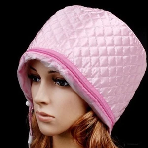Thermal Hair Cap Steam Dry Hair Loss Oil Treatment Moisturizing Conditioner Pink - Picture 1 of 5