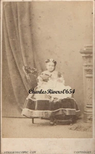 LONDON CDV LAVINIA WARREN & BABY BARNUM CIRCUS DWARF #B8880 - Picture 1 of 2