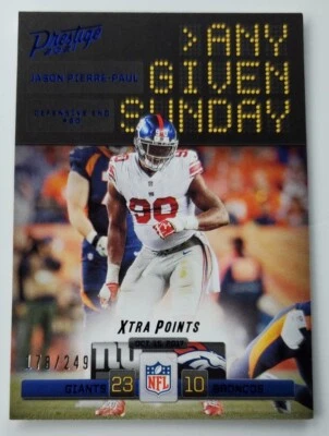 2021 Panini Prestige Any Given Sunday Jason Pierre-Paul AGS-JPP 178/249 - Image 1 of 3