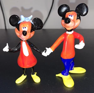 Hand Blown in Italy - Mickey and Minnie Mouse Disney Figures - Very Cool! - Picture 1 of 5
