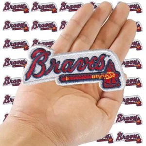 Wholesale Atlanta Braves Baseball Sport Logo Size 3.8"x2.0" Sew Iron on Patches - Picture 1 of 12