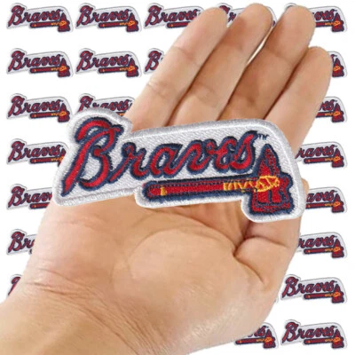 Wholesale Atlanta Braves Baseball Sport Logo Size 3.8"x2.0" Sew Iron on Patches - Image 1 of 4
