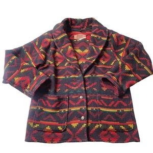 Vintage Woolrich Aztec Southwest Jacket Wool Made In USA 90s Large - Picture 1 of 14