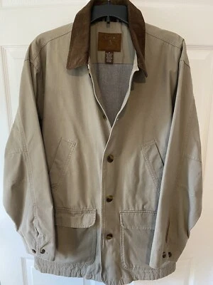 NWT Mens Reel Legends Dark Taupe W/Brown Corduroy Trim Lined Jacket-M - Image 1 of 4