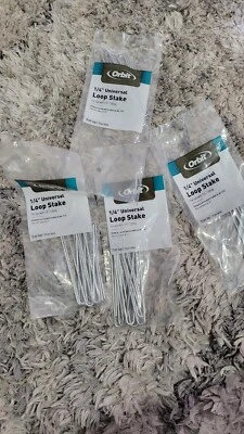 Orbit 65730 Galvanized Metal Drip Watering Loop Stakes 1/4 in. 10 PK (LOT OF 4) - Image 1 of 3