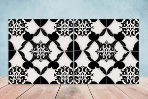 Azulejos de pared de cerámica victoriana - Juego de 2 azulejos de cerámica para salpicadero de cocina para baño - Imagen 1 de 3
